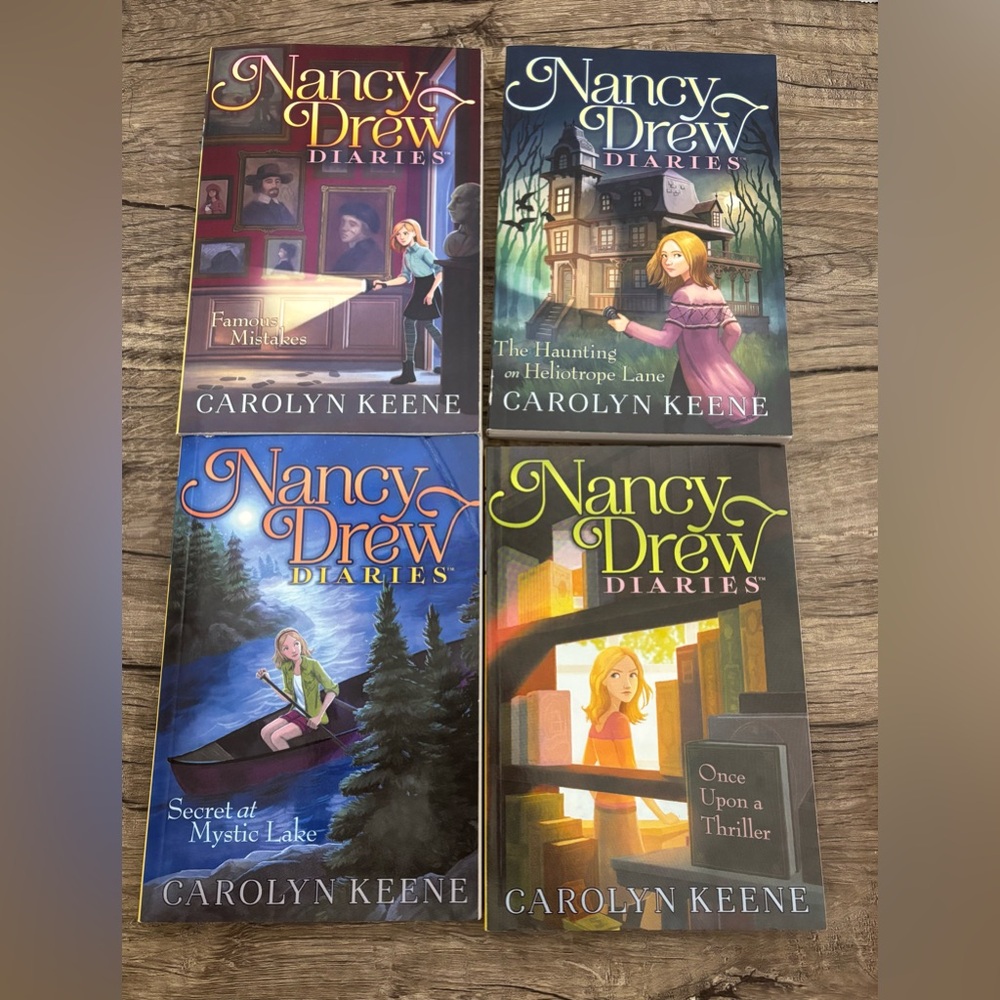 Nancy Drew Diaries Books Set of 4 by Carolyn Keene- New